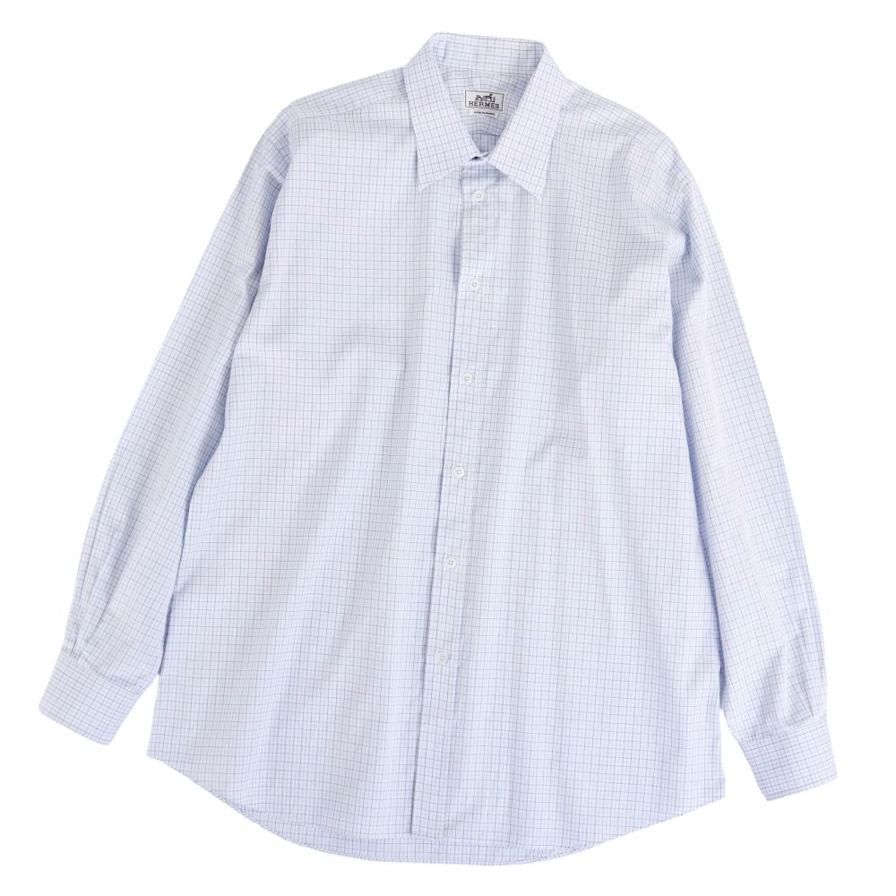 Hermes Shirt Long Sleeve Check Series Bota