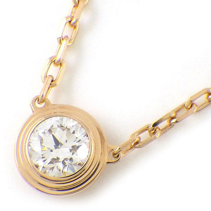 Cartier Necklace Dame le LM Diamant Leger 1 Point Diamond 18k Pink Gold