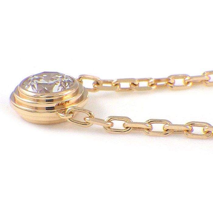 Cartier Necklace Dame le LM Diamant Leger 1 Point Diamond 18k Pink Gold — view 2