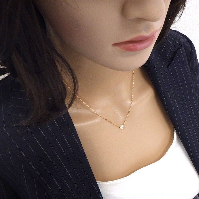 Cartier Necklace Dame le LM Diamant Leger 1 Point Diamond 18k Pink Gold — view 5