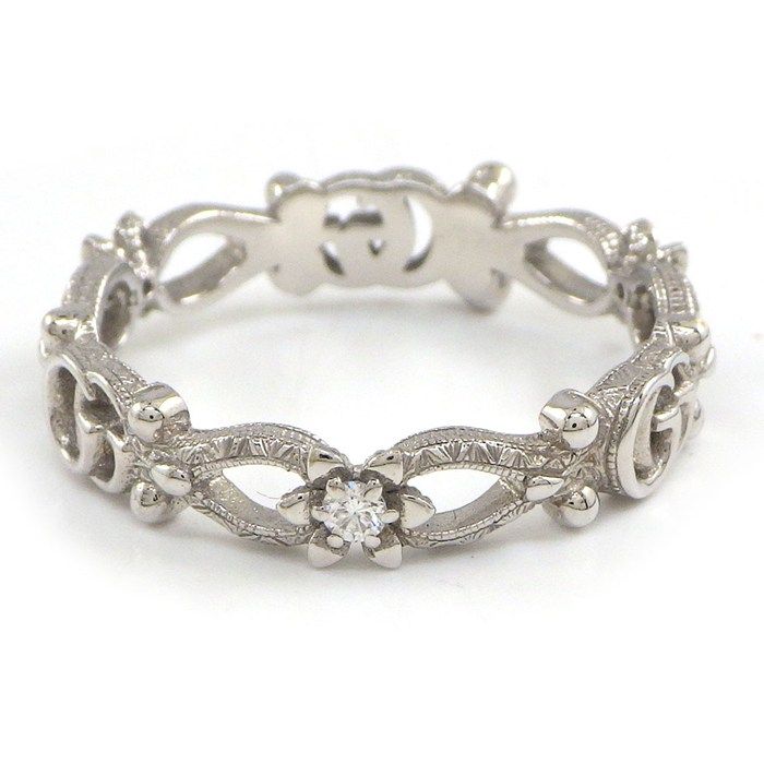 Gucci Ring Flora Double Flower Diamond 18k White Gold — view 2