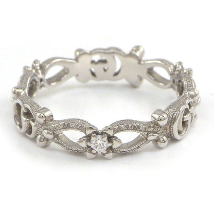 Gucci Ring Flora Double Flower Diamond 18k White Gold — view 2