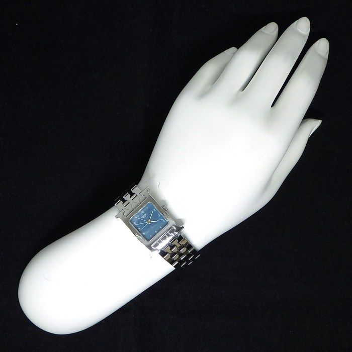Hermes Watch Square Blue Dial SS Quartz Analog — view 9