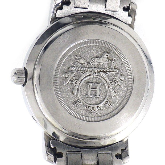 Hermes Watch Black Dial Date SS Quartz Analog — view 4