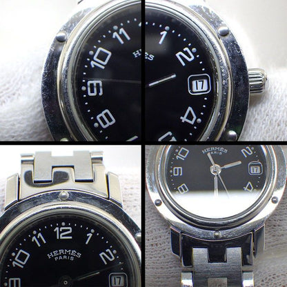 Hermes Watch Black Dial Date SS Quartz Analog — view 6