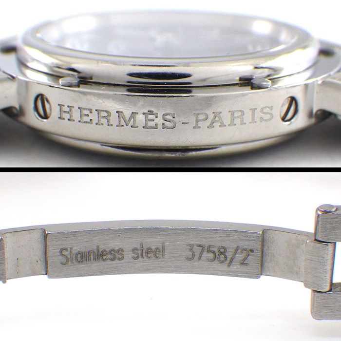 Hermes Watch Black Dial Date SS Quartz Analog — view 5