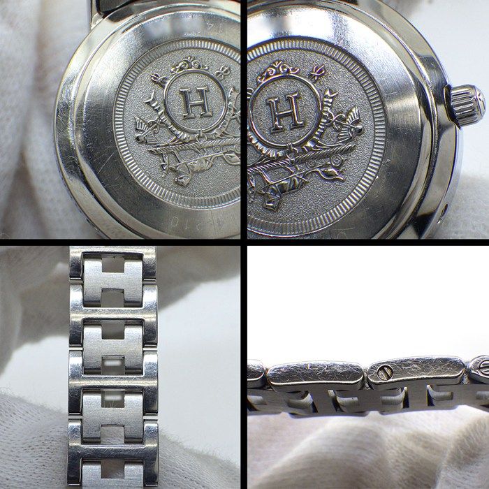 Hermes Watch Black Dial Date SS Quartz Analog — view 8