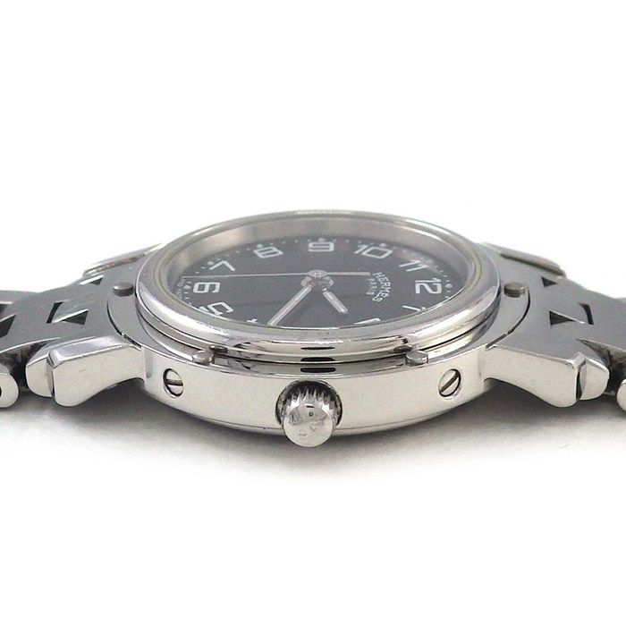 Hermes Watch Black Dial Date SS Quartz Analog — view 2