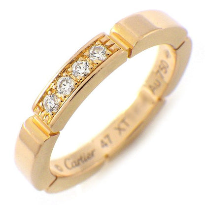 Cartier Ring Maillon Panthere Wedding Band Points Diamond Total 18k Pink Gold