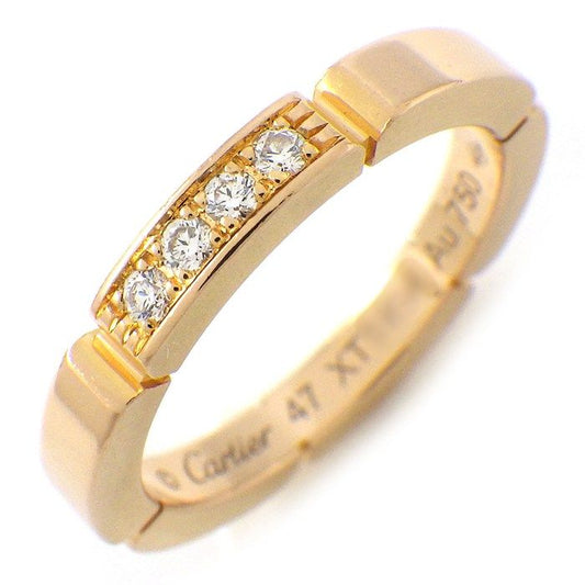 Cartier Ring Maillon Panthere Wedding Band Points Diamond Total 18k Pink Gold