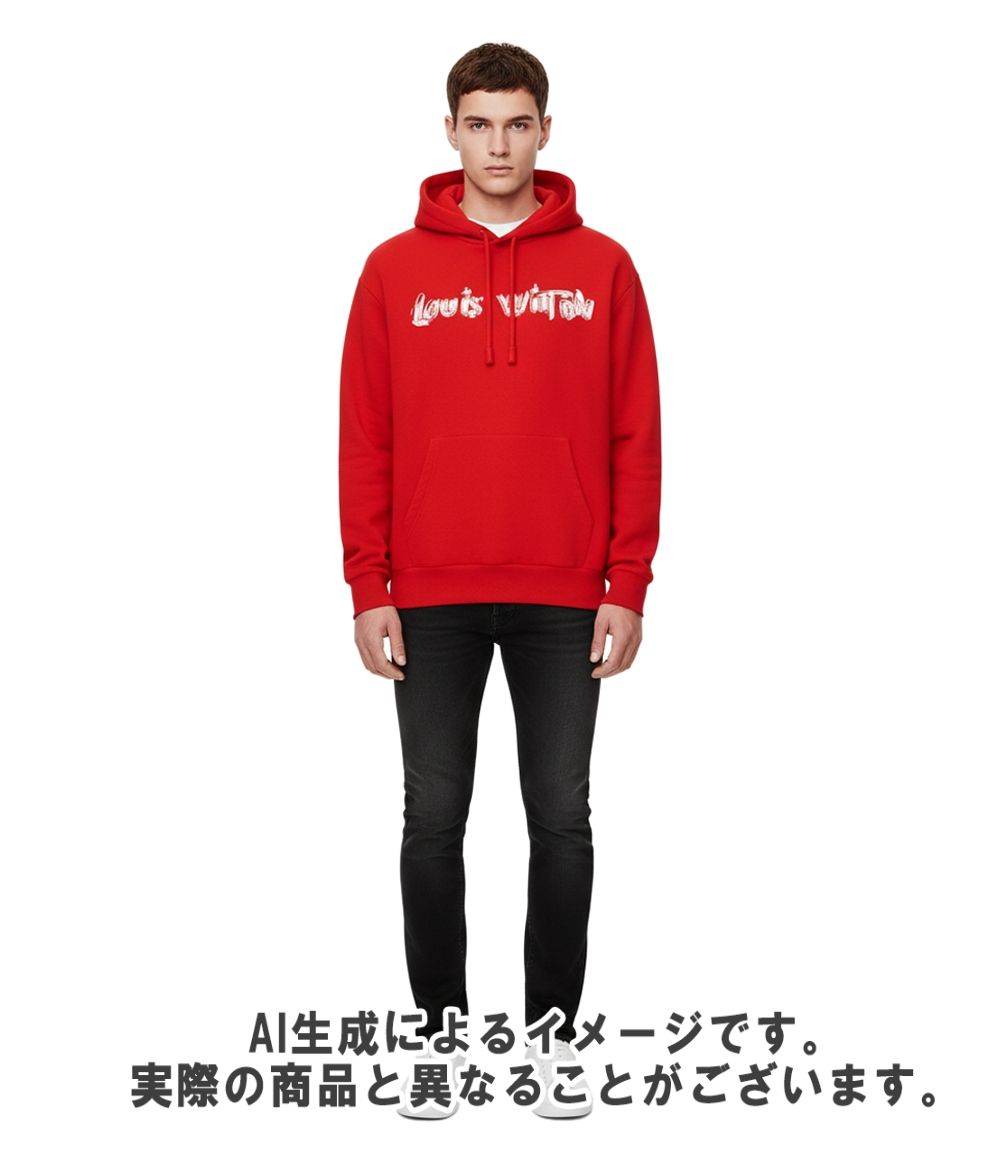 Louis Vuitton Long Sleeve Hoodie LV Logo Print Sweatshirt — view 7