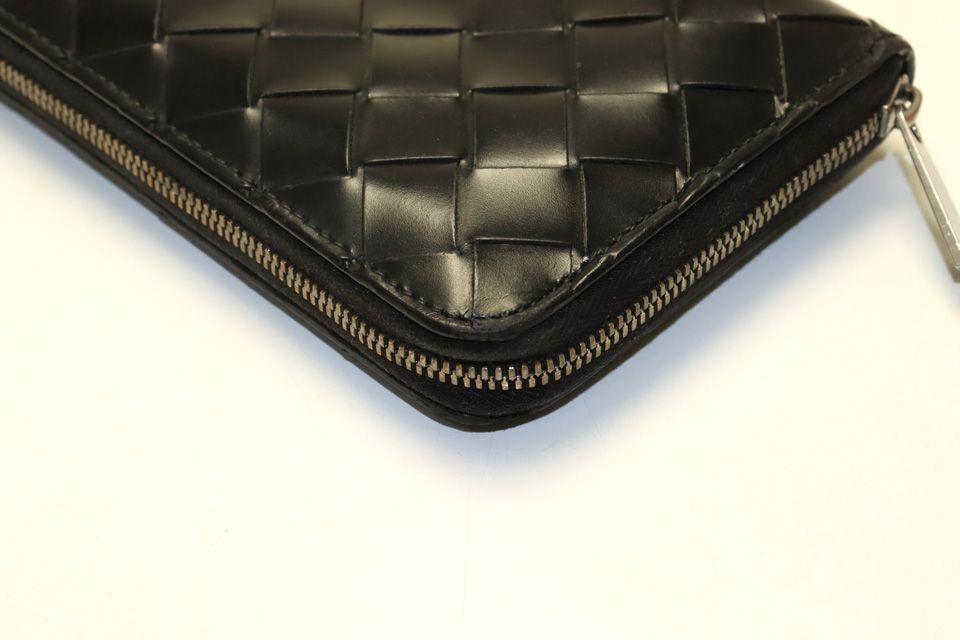 Bottega Veneta Intrecciato Leather Zip Around Wallet — view 9