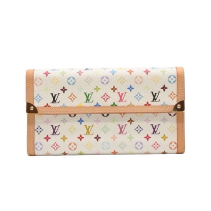 Louis Vuitton Porte Tresor International Wallet Takashi Murakami White