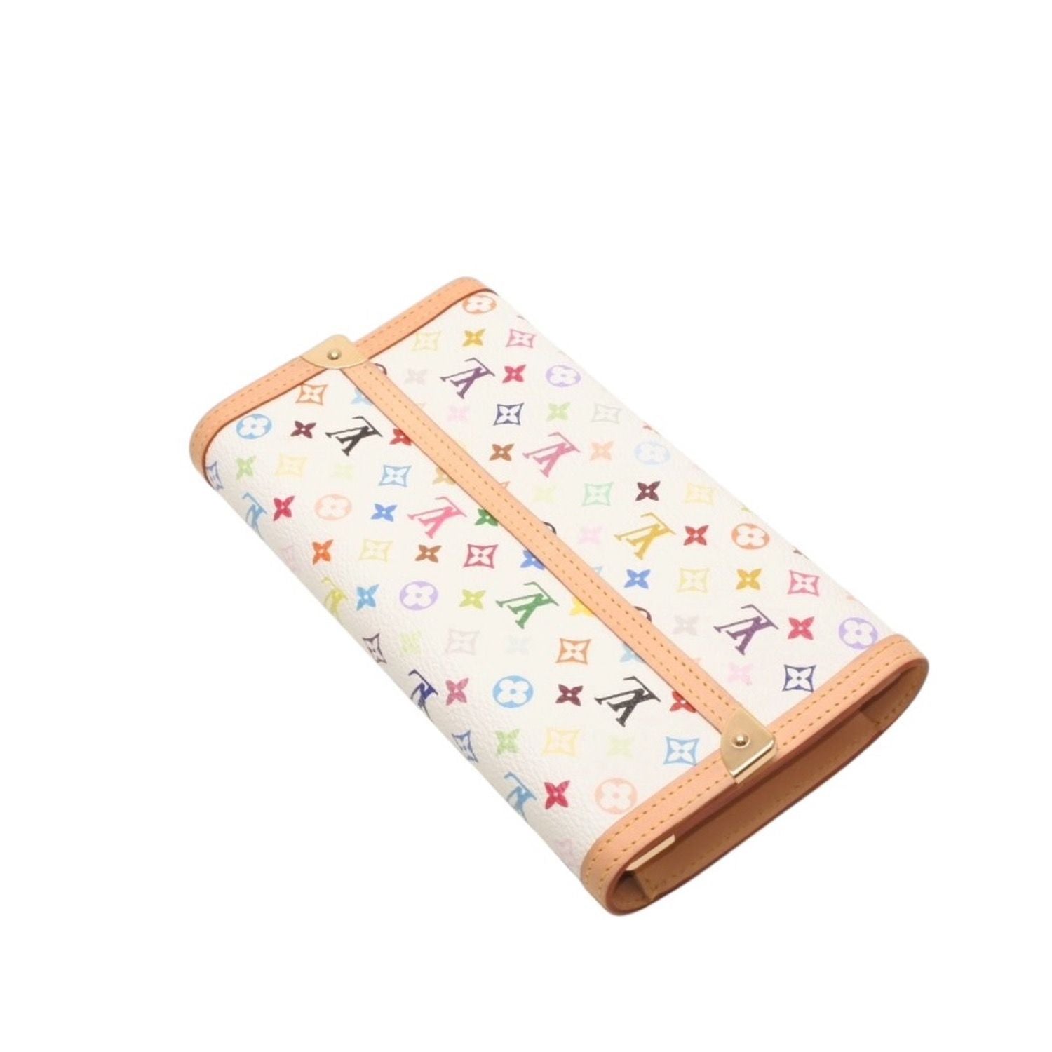 Louis Vuitton Porte Tresor International Wallet Takashi Murakami White — view 3