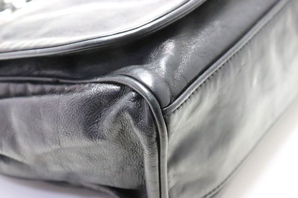 Chanel Jumbo CC Logo Leather Shoulder Bag — view 4