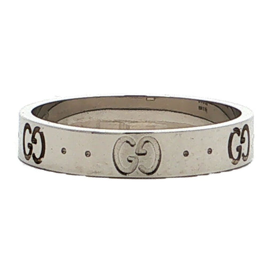 Gucci Icon Ring 18k White Gold 58