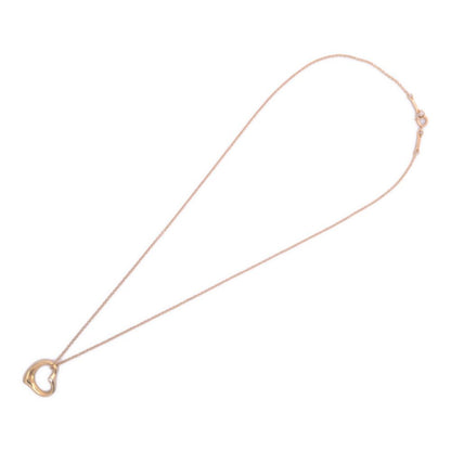 Tiffany & Co Open Heart Diamond Necklace Pendant 18k Yellow Gold