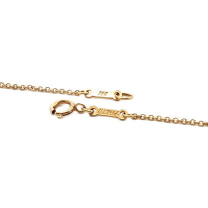 Tiffany & Co Open Heart Diamond Necklace Pendant 18k Yellow Gold