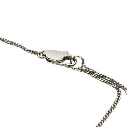 Dior Necklace Silver Clear White Logo Motif Ribbon — view 4