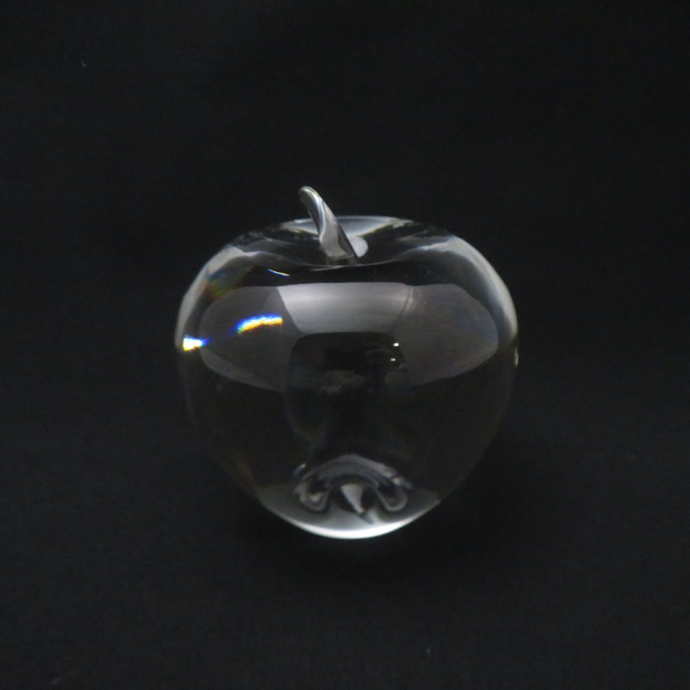 Tiffany & Co Apple Paperweight Crystal Glass Ornament — view 2