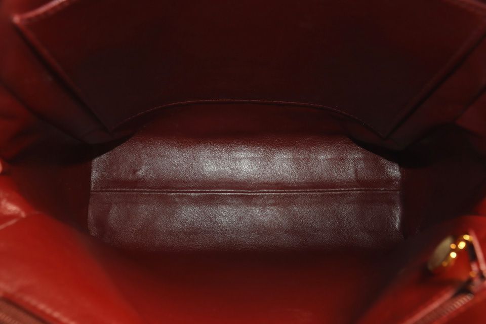 Chanel Quilted Jumbo CC Logo Leather Handbag — view 7