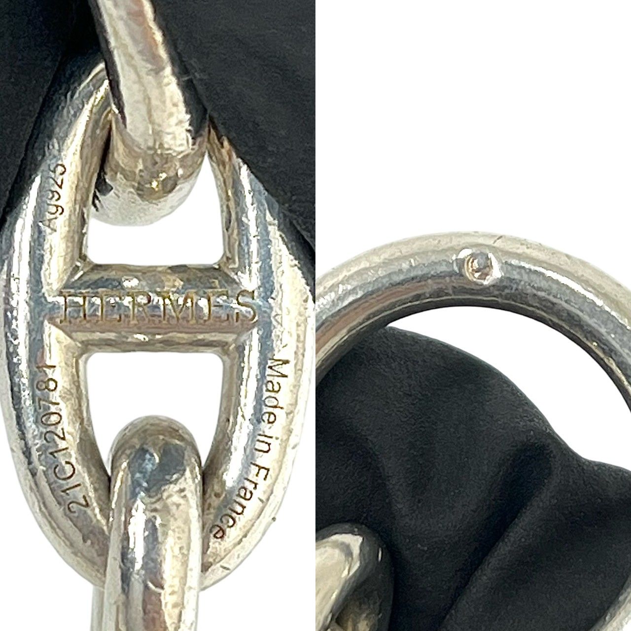 Hermes Chaine D'ancre GM 13 Pieces 925 Sterling Silver Chain Bracelet — view 3
