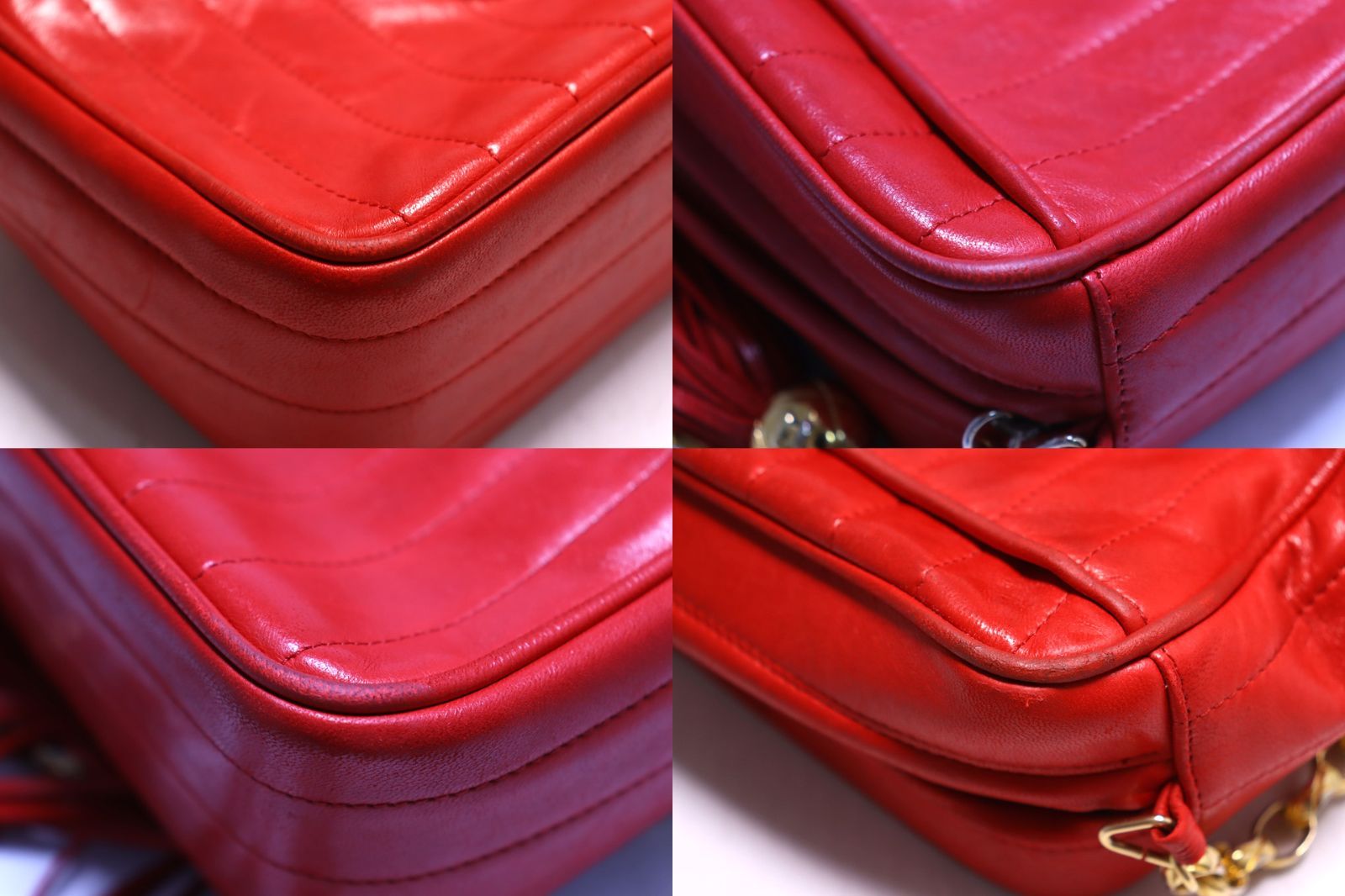 Chanel Mademoiselle CC Logo Leather Chain Shoulder Bag — view 9