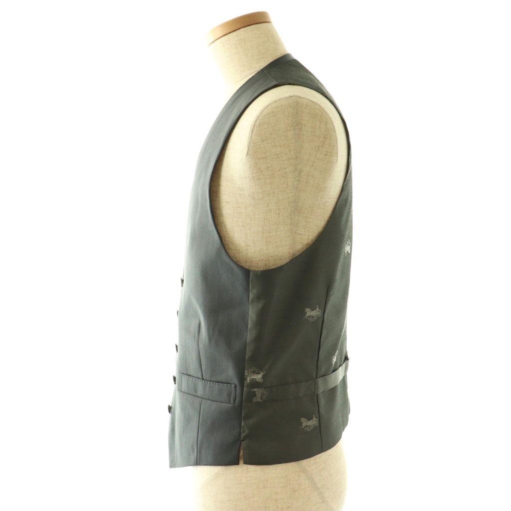 Celine Set 3 Piece Jacket Pants Vest Logo Gray — view 5