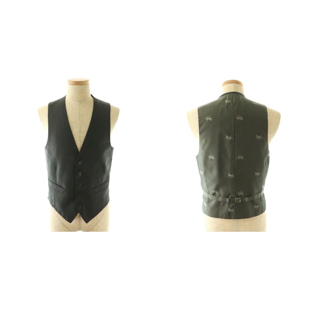 Celine Set 3 Piece Jacket Pants Vest Logo Gray — view 4