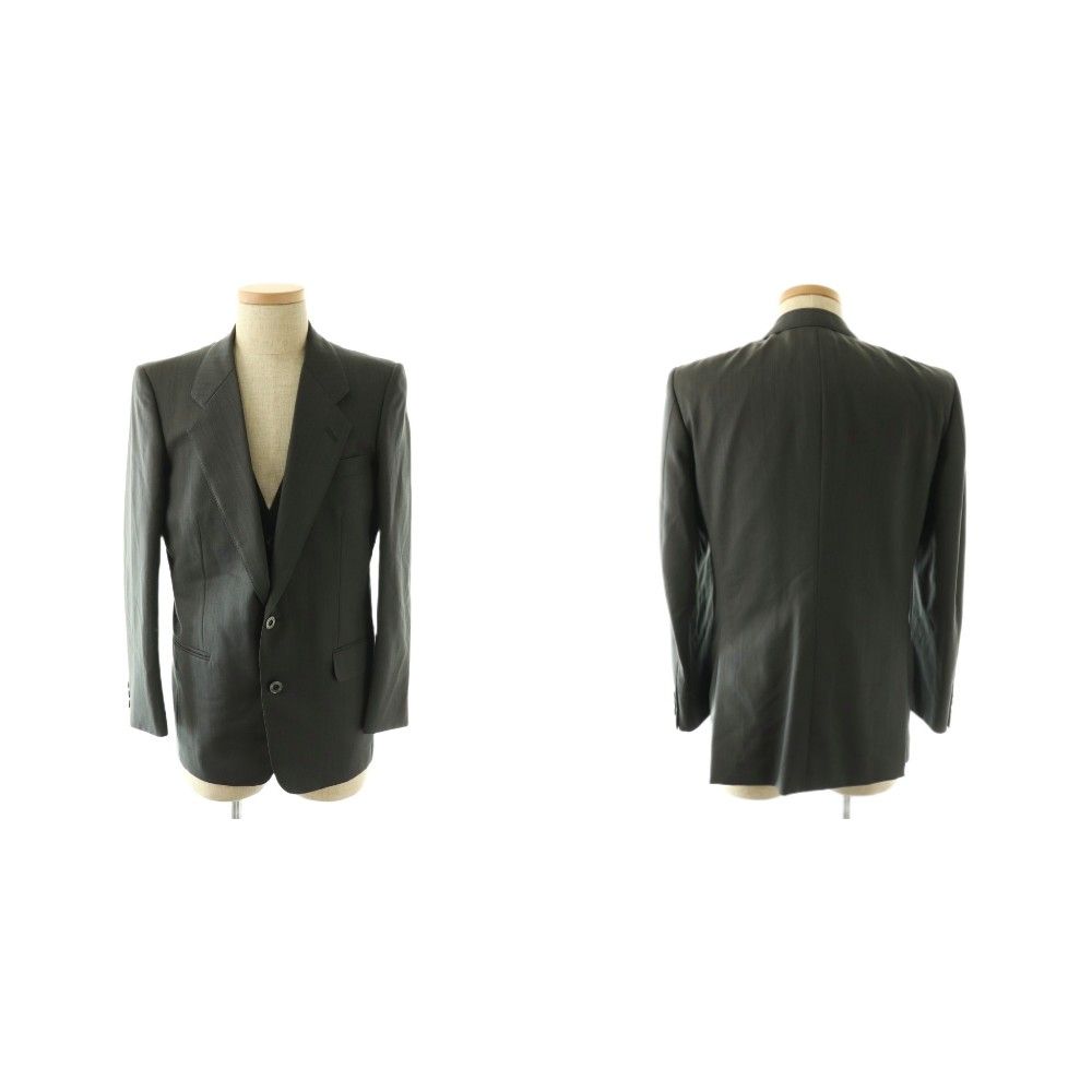 Celine Set 3 Piece Jacket Pants Vest Logo Gray — view 2