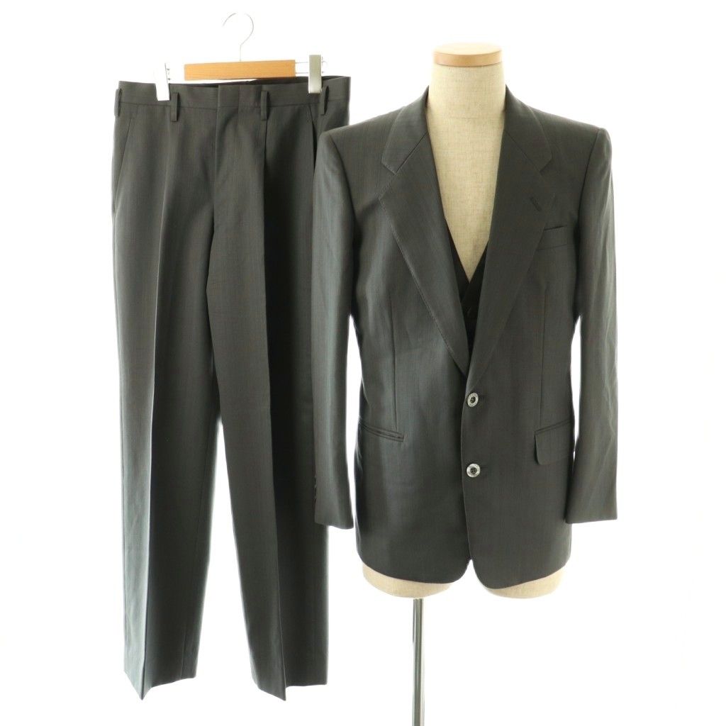 Celine Set 3 Piece Jacket Pants Vest Logo Gray