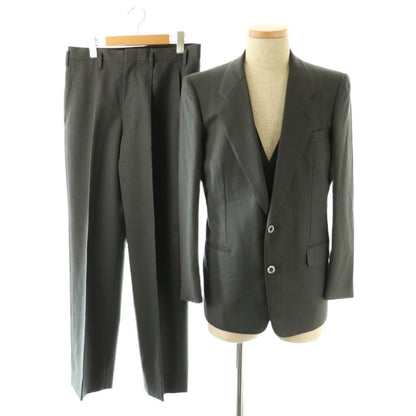 Celine Set 3 Piece Jacket Pants Vest Logo Gray