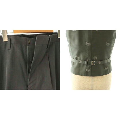 Celine Set 3 Piece Jacket Pants Vest Logo Gray — view 8