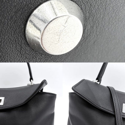 Balenciaga 2-Way Rodeo Mini Shoulder Bag Crossbody Calf Black Antique Silver — view 8