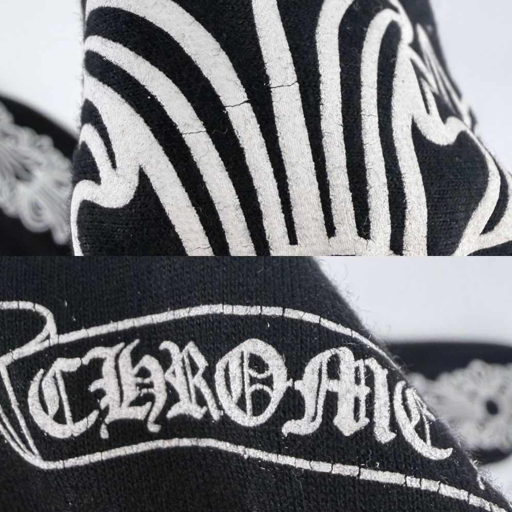 Chrome Hearts Long Sleeve T-Shirt Dagger Logo Crew Neck Top Horse Shoe L Black — view 6