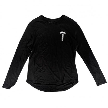 Chrome Hearts Long Sleeve T-Shirt Dagger Logo Crew Neck Top Horse Shoe L Black