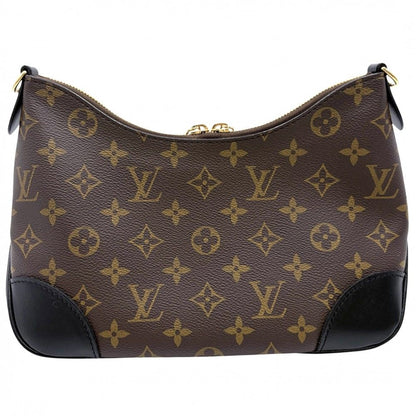 Louis Vuitton Shoulder Bag Monogram Boulogne PM Crossbody Black Noir Brown Gold — view 2