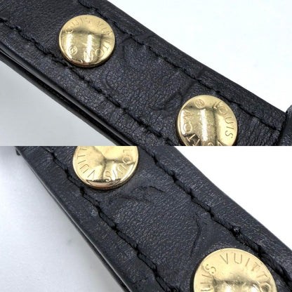 Louis Vuitton Shoulder Bag Monogram Boulogne PM Crossbody Black Noir Brown Gold — view 9