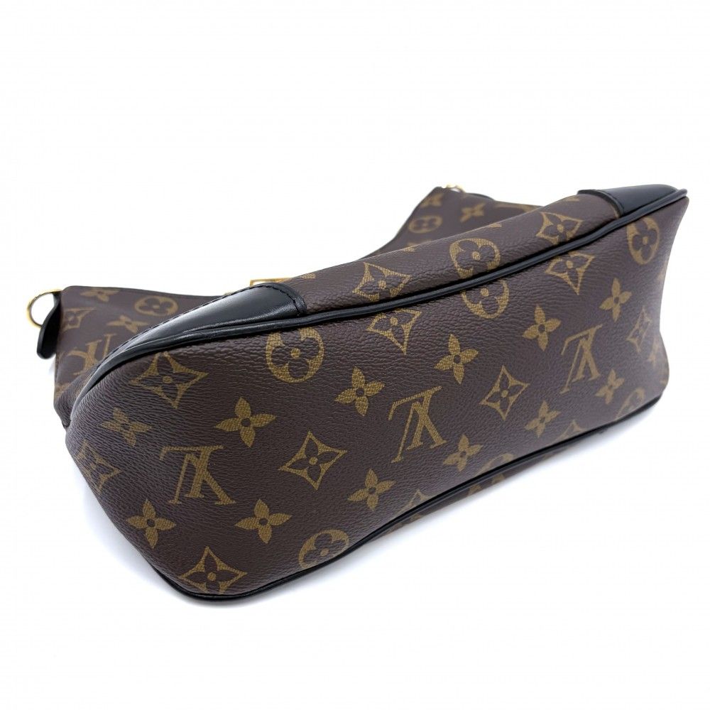 Louis Vuitton Shoulder Bag Monogram Boulogne PM Crossbody Black Noir Brown Gold — view 3