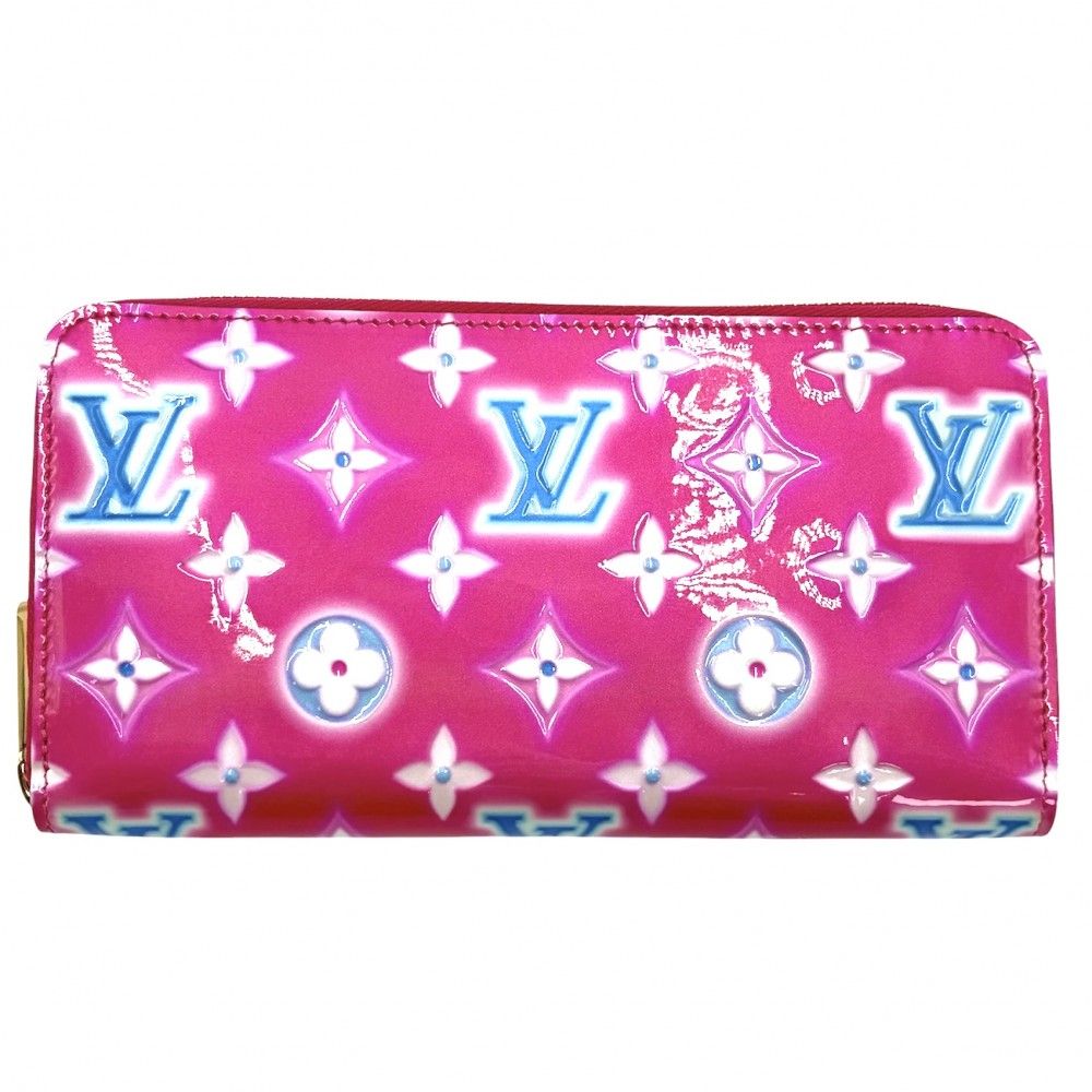 Louis Vuitton Wallet Zippy Zip Around Valentine Pink Monogram Vernis Fushan