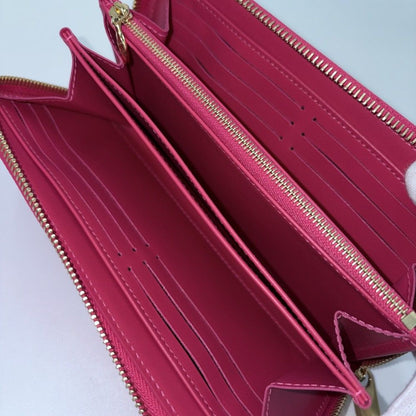 Louis Vuitton Wallet Zippy Zip Around Valentine Pink Monogram Vernis Fushan — view 4