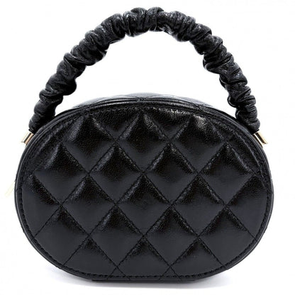 Chanel Quilted Vanity Mini Bag CC Logo Leather Black Gold — view 2