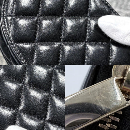 Chanel Quilted Vanity Mini Bag CC Logo Leather Black Gold — view 7