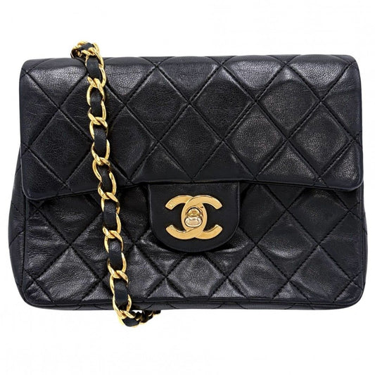 Chanel Shoulder Bag Mini Quilted Chain Turnlock Crossbody Mini Vintage CC Logo