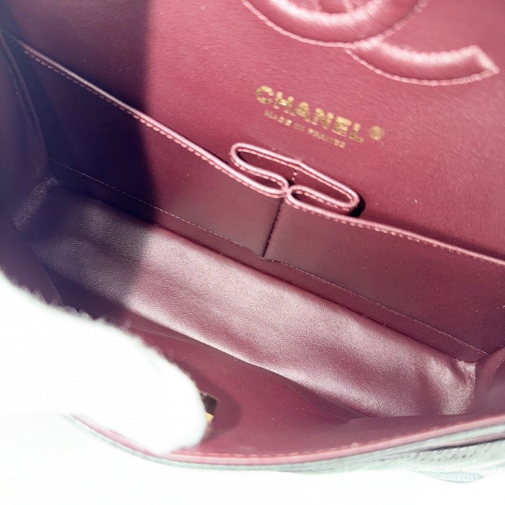 Chanel Shoulder Bag Quilted 25 Double Flap Chain Crossbody CC Logo Turnlock — view 6