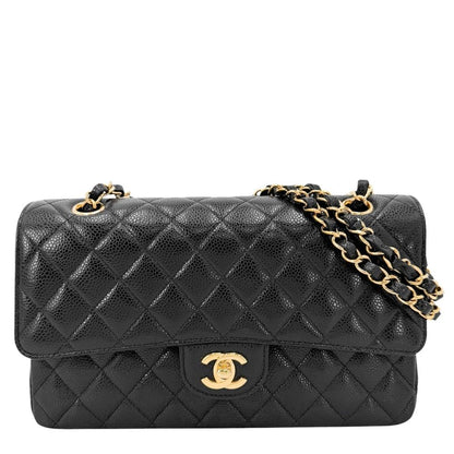 Chanel Shoulder Bag Quilted 25 Double Flap Chain Crossbody CC Logo Turnlock