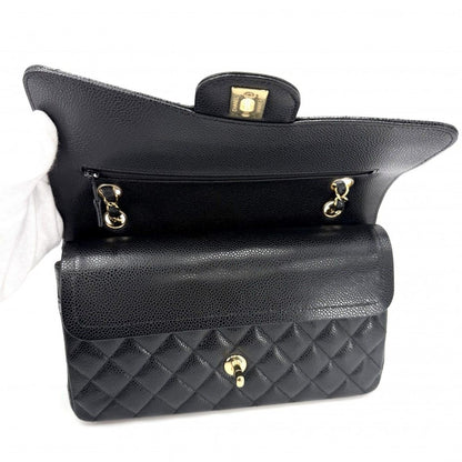 Chanel Shoulder Bag Quilted 25 Double Flap Chain Crossbody CC Logo Turnlock — view 4