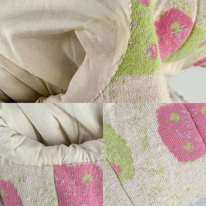 Chanel Ribbon Button Tweed Jacket 38 Ivory Multicolor Gold — view 6