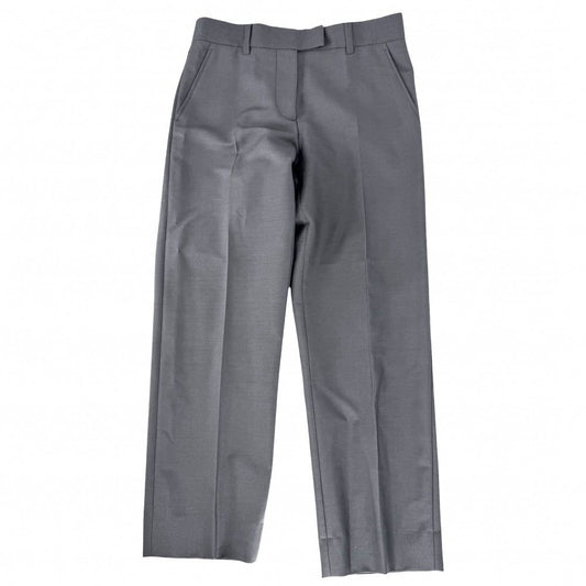 Miu Miu Miu Pants Pocket Logo Bottom Trousers 38 Gray Mohair Virgin Wool Spring