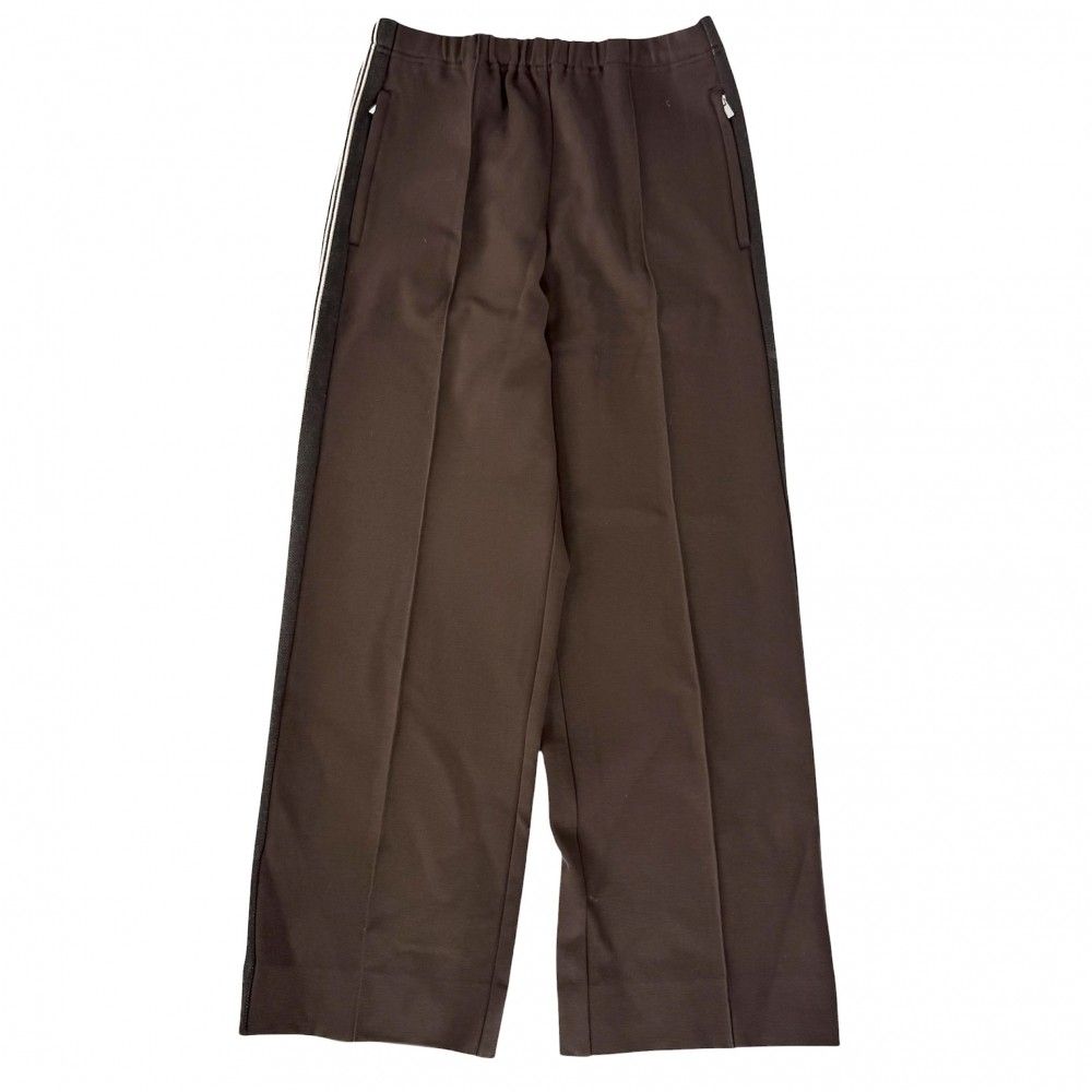 Miu Miu Miu Pants Jersey Back Logo Bottom Side Line 38 Brown Rayon Nylon